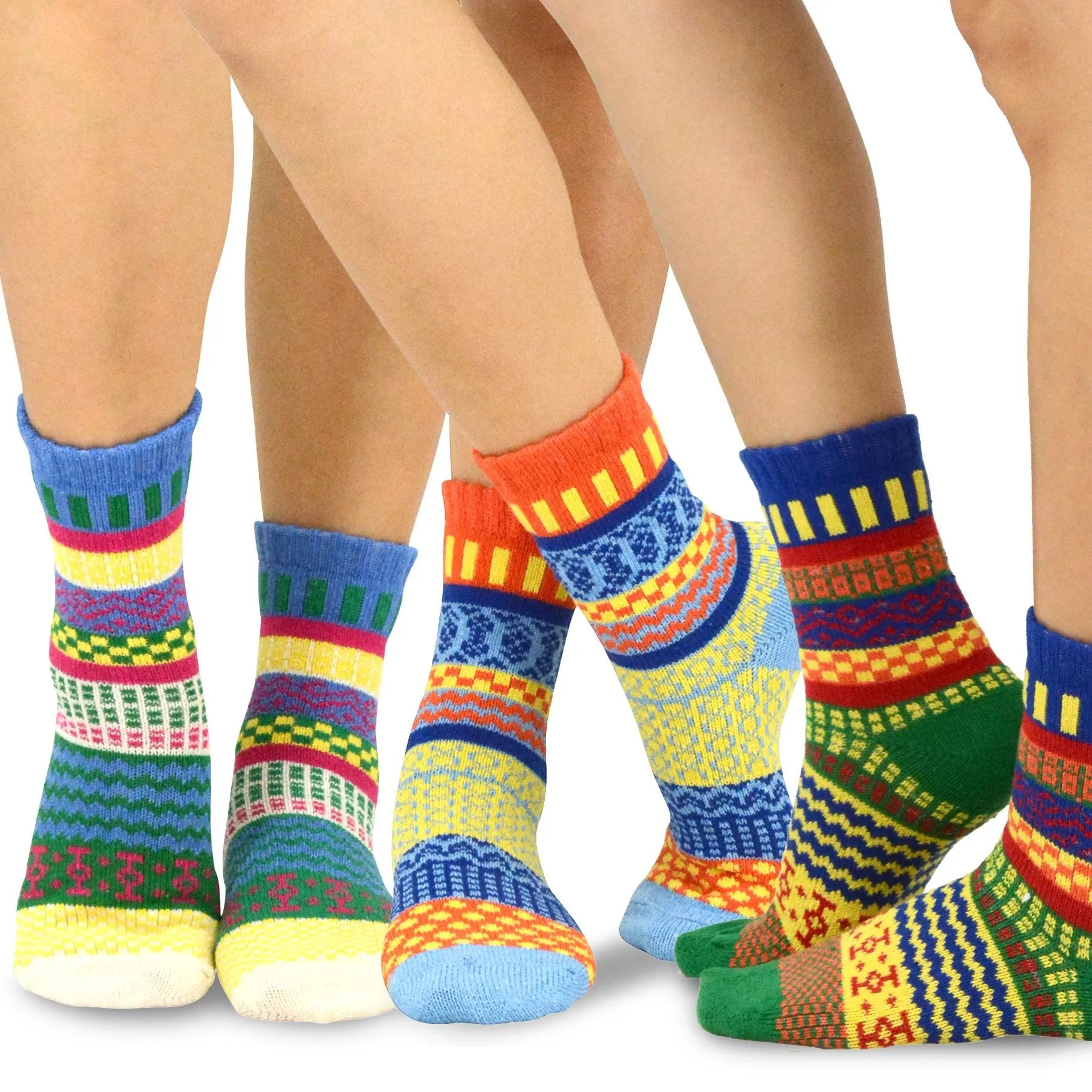 TeeHee Socks Women's Warmer Cotton Crew BDE 3-Pack (11321)