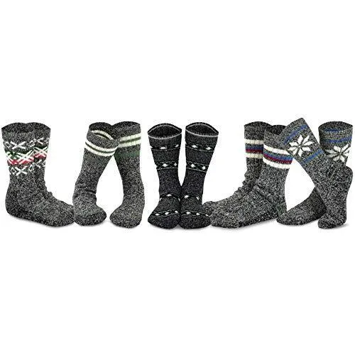 TeeHee Socks Women's Winter Wool Crew 5-Pack (12262)