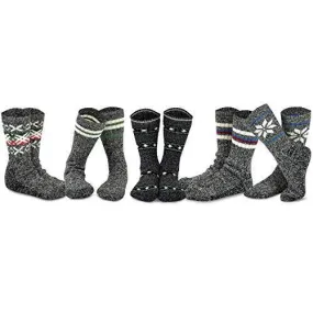 TeeHee Socks Women's Winter Wool Crew 5-Pack (12262)