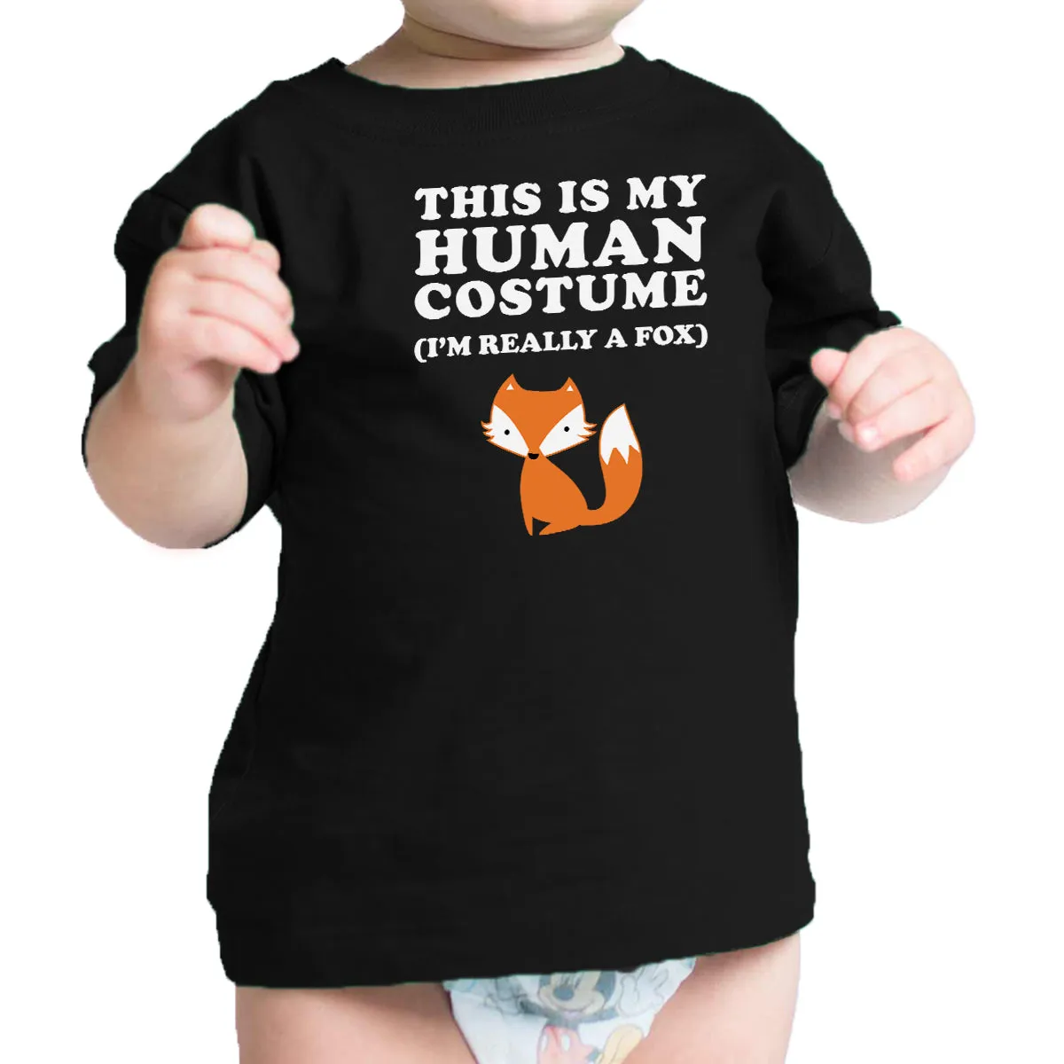 This Is My Human Costume Fox Baby Black Shirt
