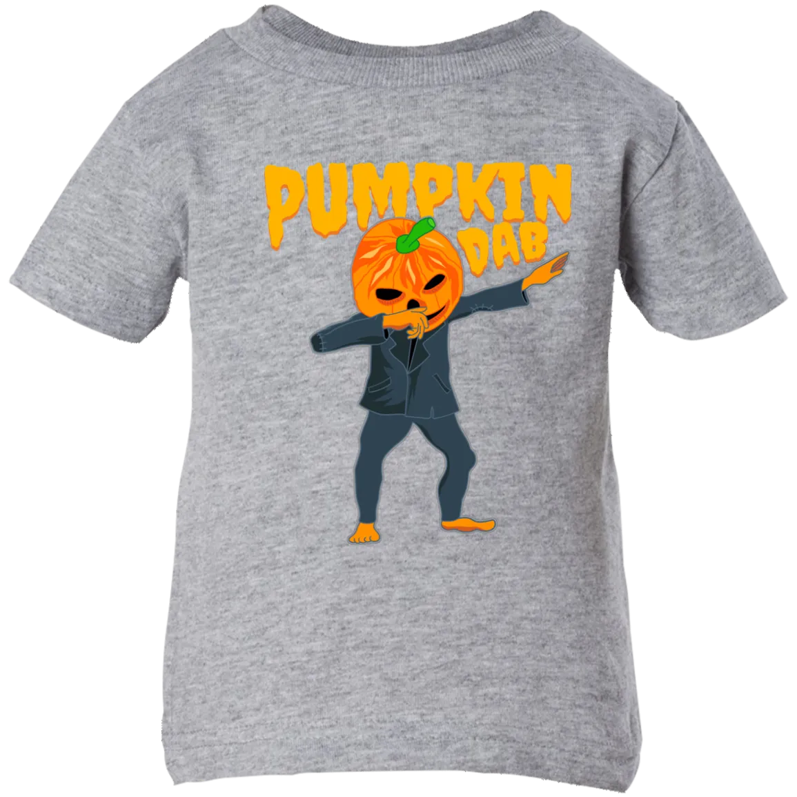Trendy Pumpkinhead Dab T-Shirt Halloween Clothing (Infants)