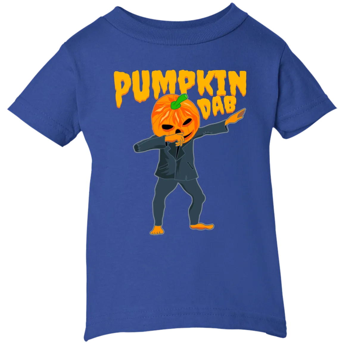 Trendy Pumpkinhead Dab T-Shirt Halloween Clothing (Infants)