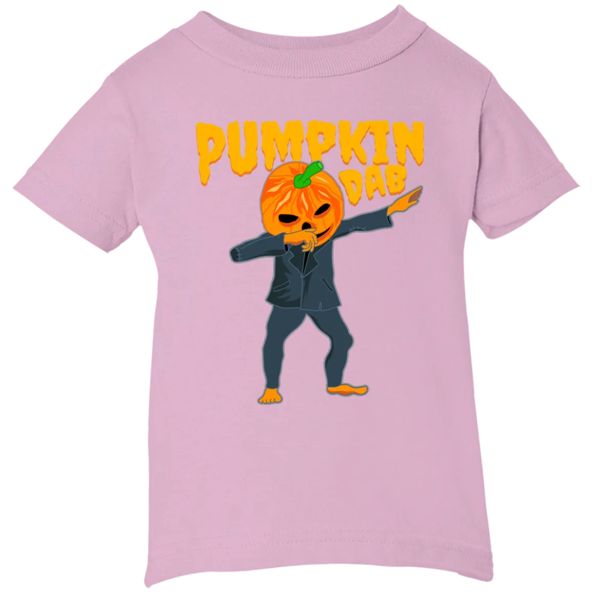 Trendy Pumpkinhead Dab T-Shirt Halloween Clothing (Infants)