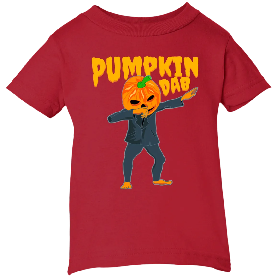 Trendy Pumpkinhead Dab T-Shirt Halloween Clothing (Infants)