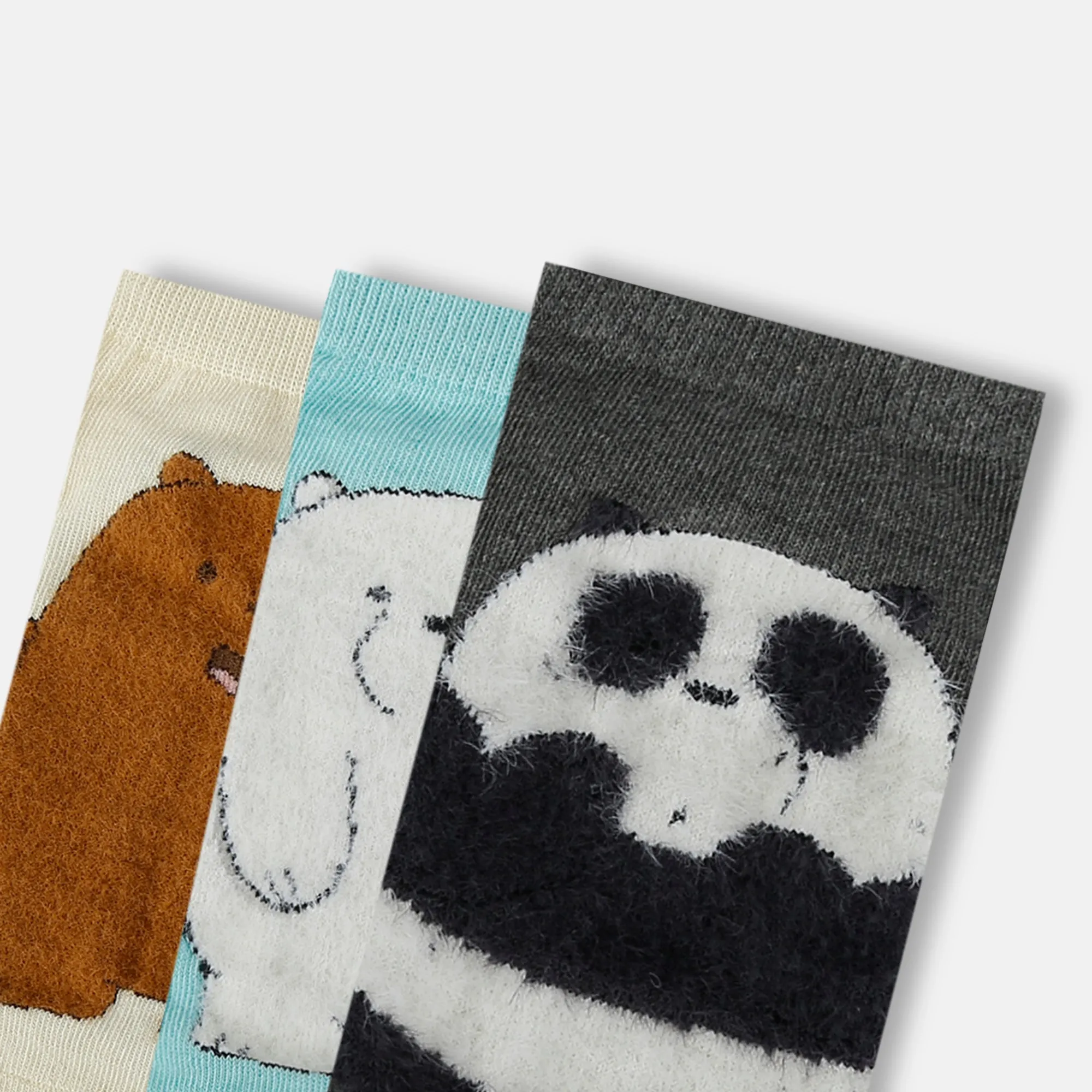 Women’s We Bare Bears Themed Fur Ankle Socks