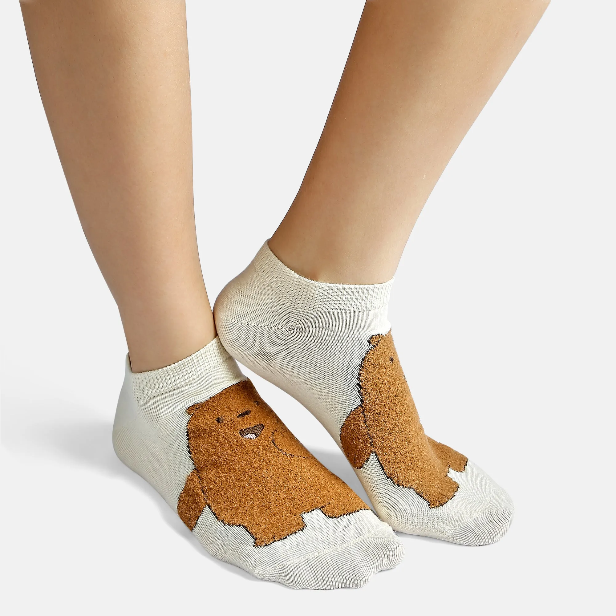Women’s We Bare Bears Themed Fur Ankle Socks