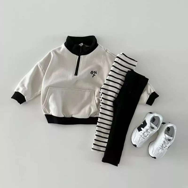 Zip-Up Color-Block Sweatshirt