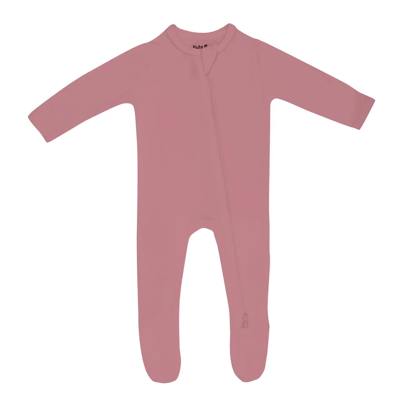 Zippered Footie- Dusty Rose